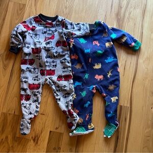 Carter's Gray and Blue Kids Pajama Footies